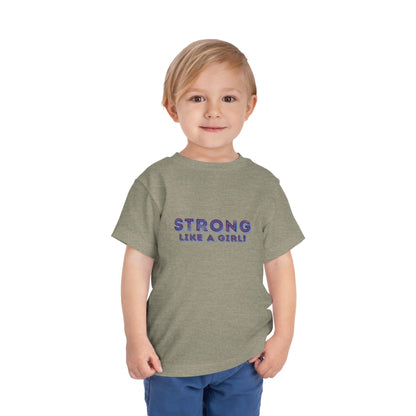 Strong As A Girl - Unisex Toddler/Kid - Front Print on Light & Dark Tees 👕