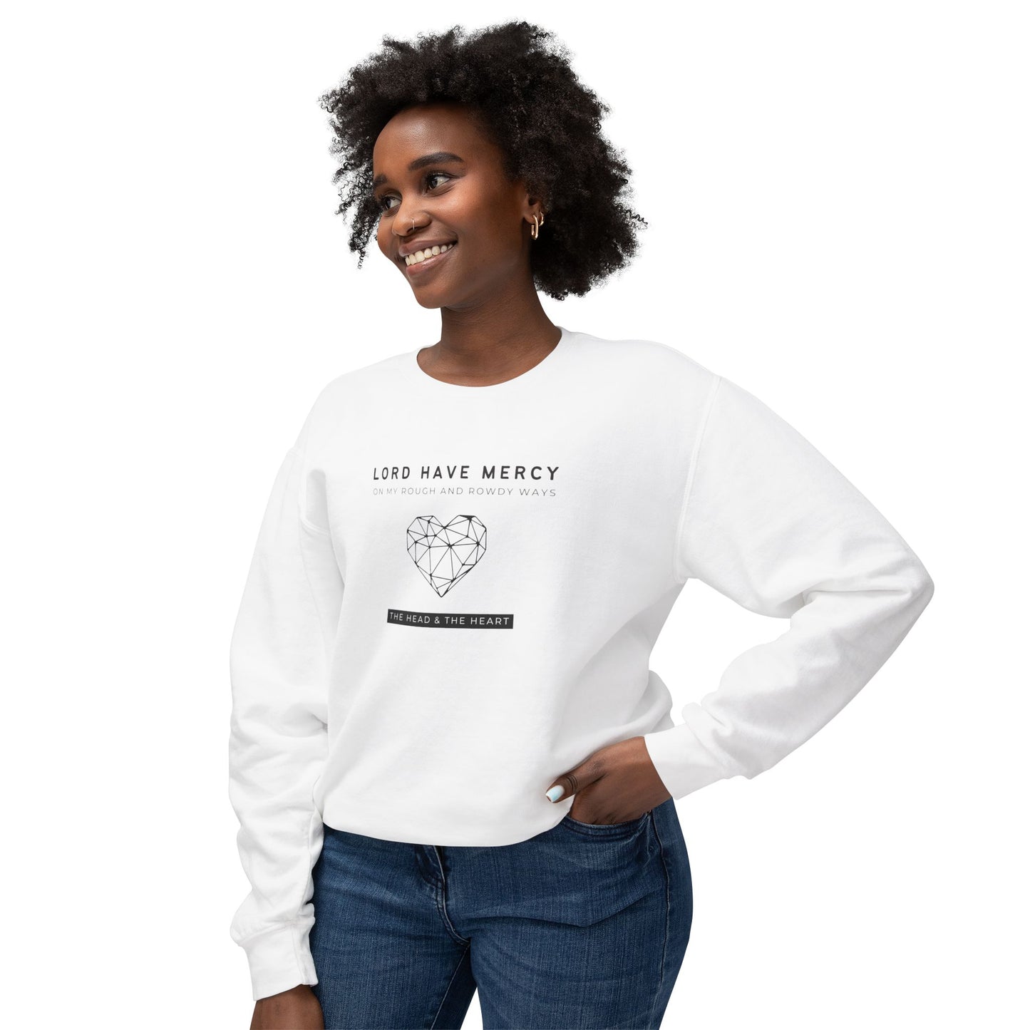 Head & Heart, Have Mercy - Unisex - On Dark Lightweight Crewneck Sweatshirt 👕