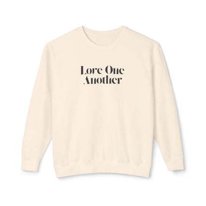 Love One Another - Unisex - On Dark Lightweight Crewneck Sweatshirt 👕