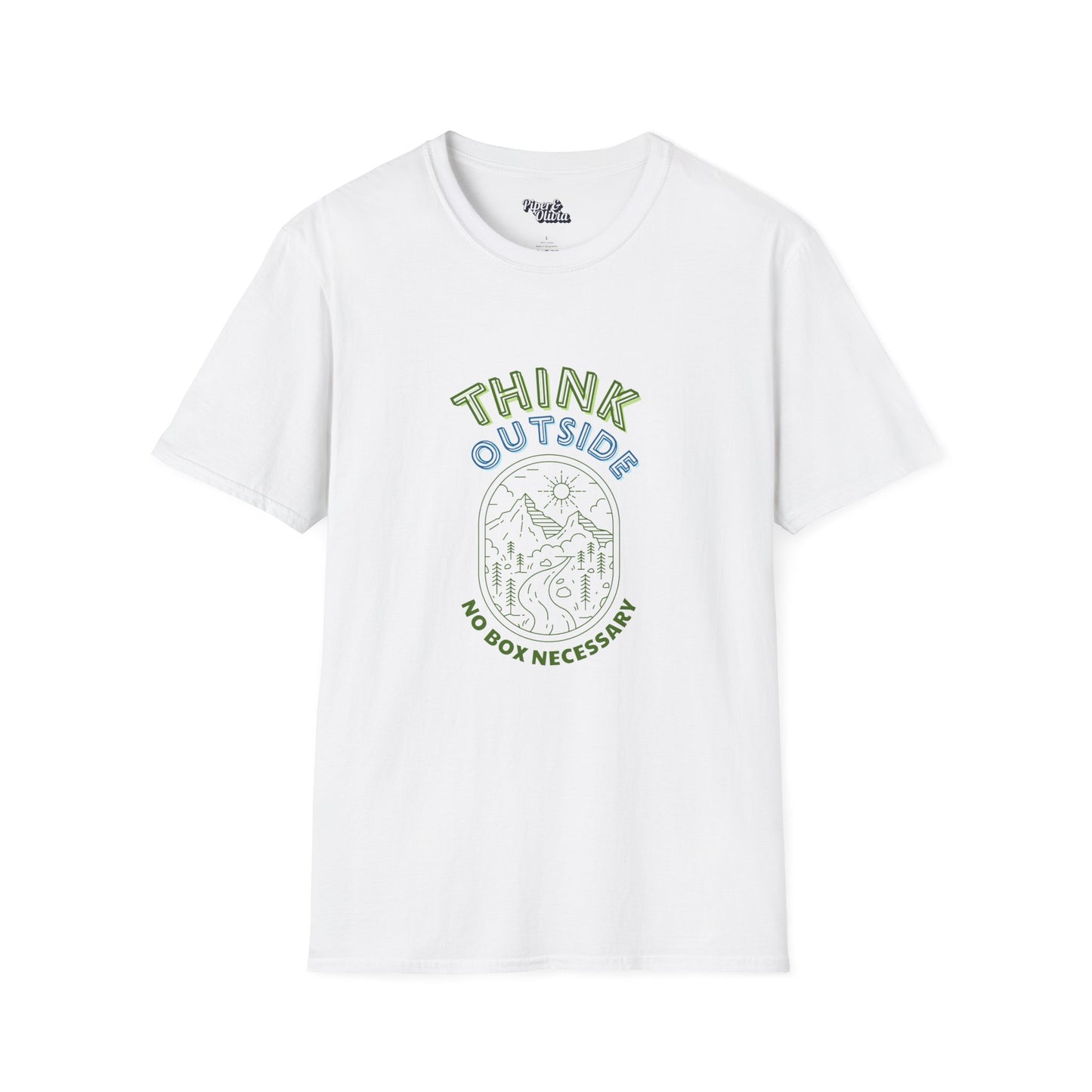 Think Outside - Unisex - On Dark and Light Colored Tee👕
