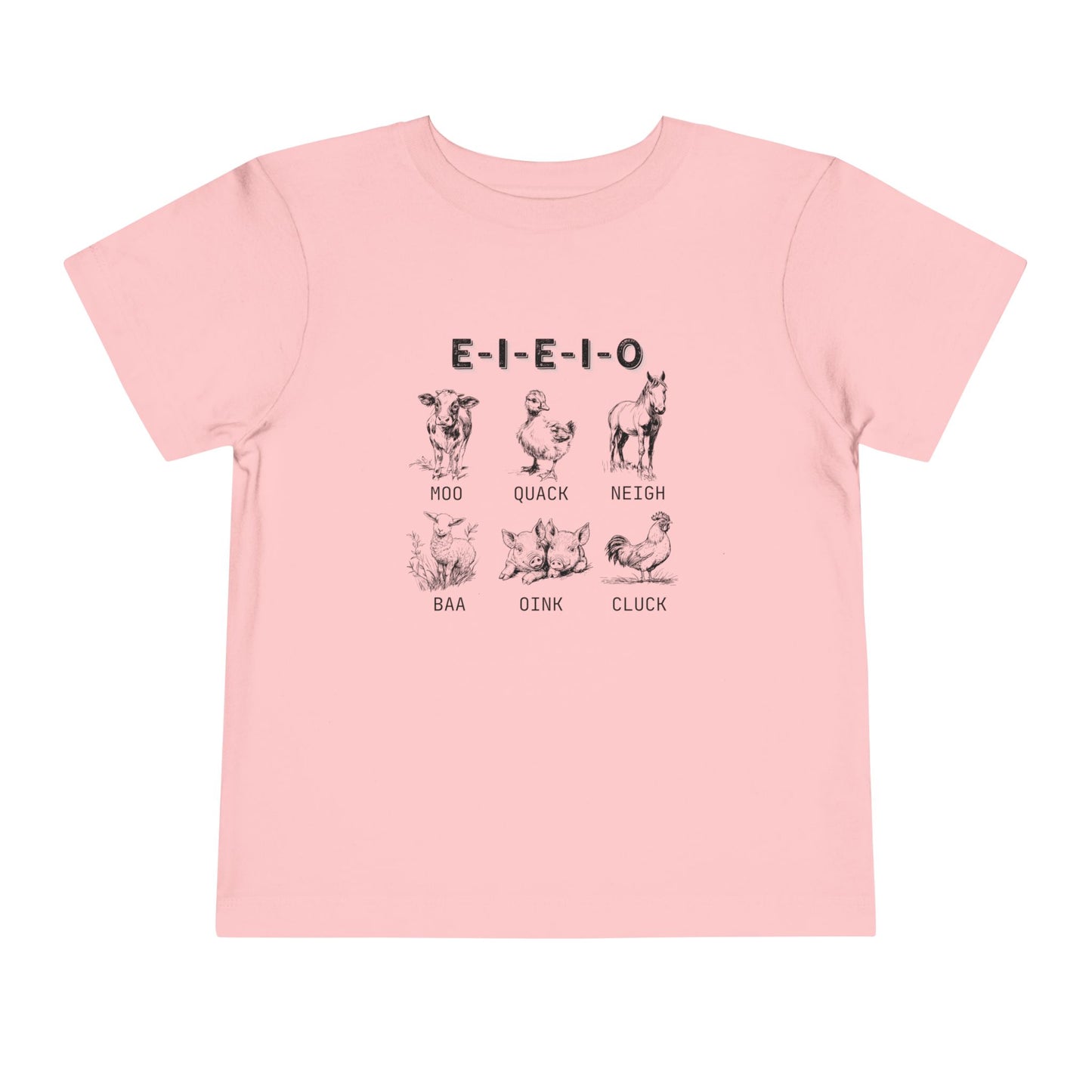 E-I-E-I-O - Unisex Toddler/Kid - Front Print on Light & Dark Tees 👕
