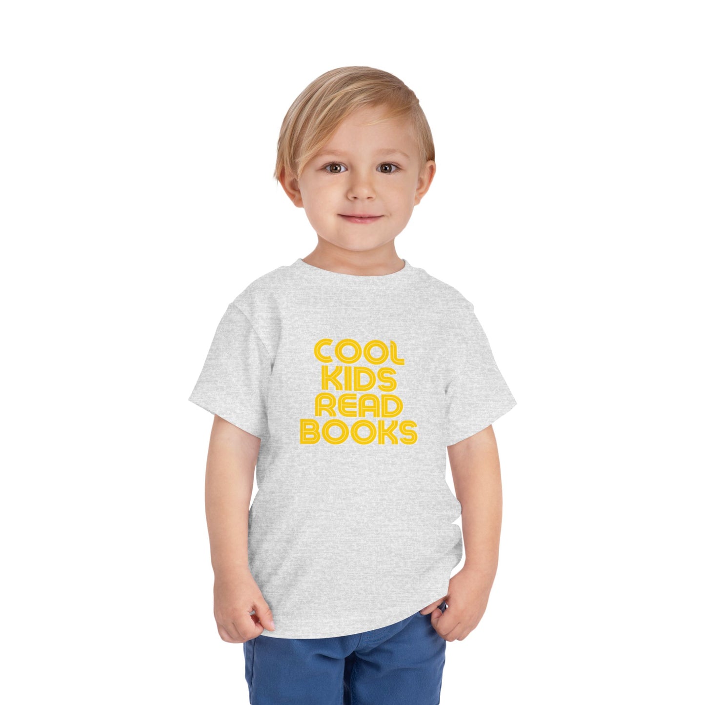 Cool Kids Read Books - Unisex Toddler/Kid - Front Print on Light & Dark Tees👕