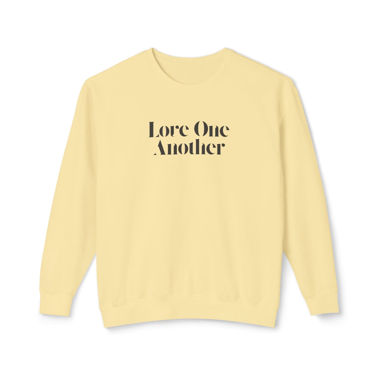 Love One Another - Unisex - On Dark Lightweight Crewneck Sweatshirt 👕