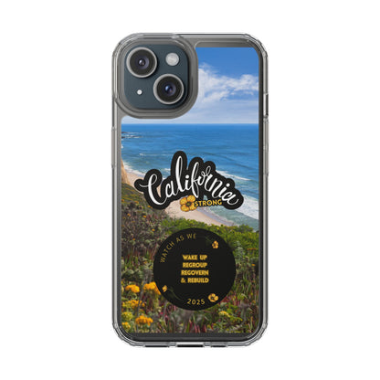 Rebuild California  - Phone Case - Clear Cases with Sunset Design📱