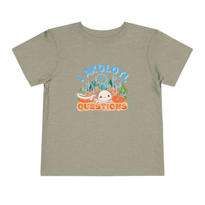 Axolotl Questions  - Unisex Toddler/Kid - Front  Print on Light & Dark Tees 👕