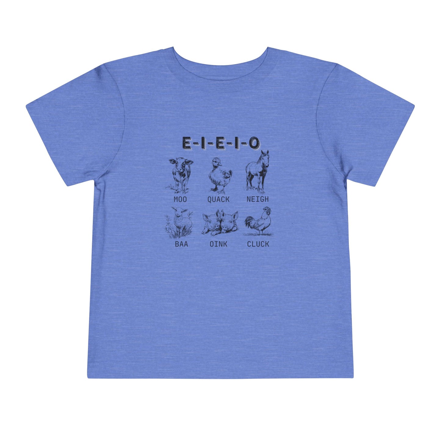 E-I-E-I-O - Unisex Toddler/Kid - Front Print on Light & Dark Tees 👕