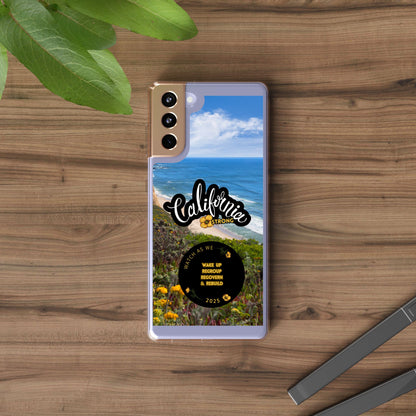 Rebuild California  - Phone Case - Clear Cases with Sunset Design📱