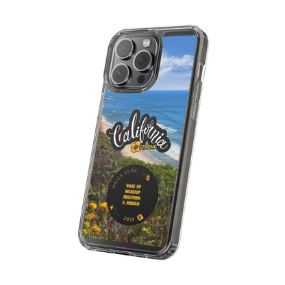 Rebuild California  - Phone Case - Clear Cases with Sunset Design📱