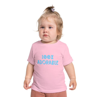 100% Adorable - Unisex Baby/Toddler - on Light & Dark Tees👕