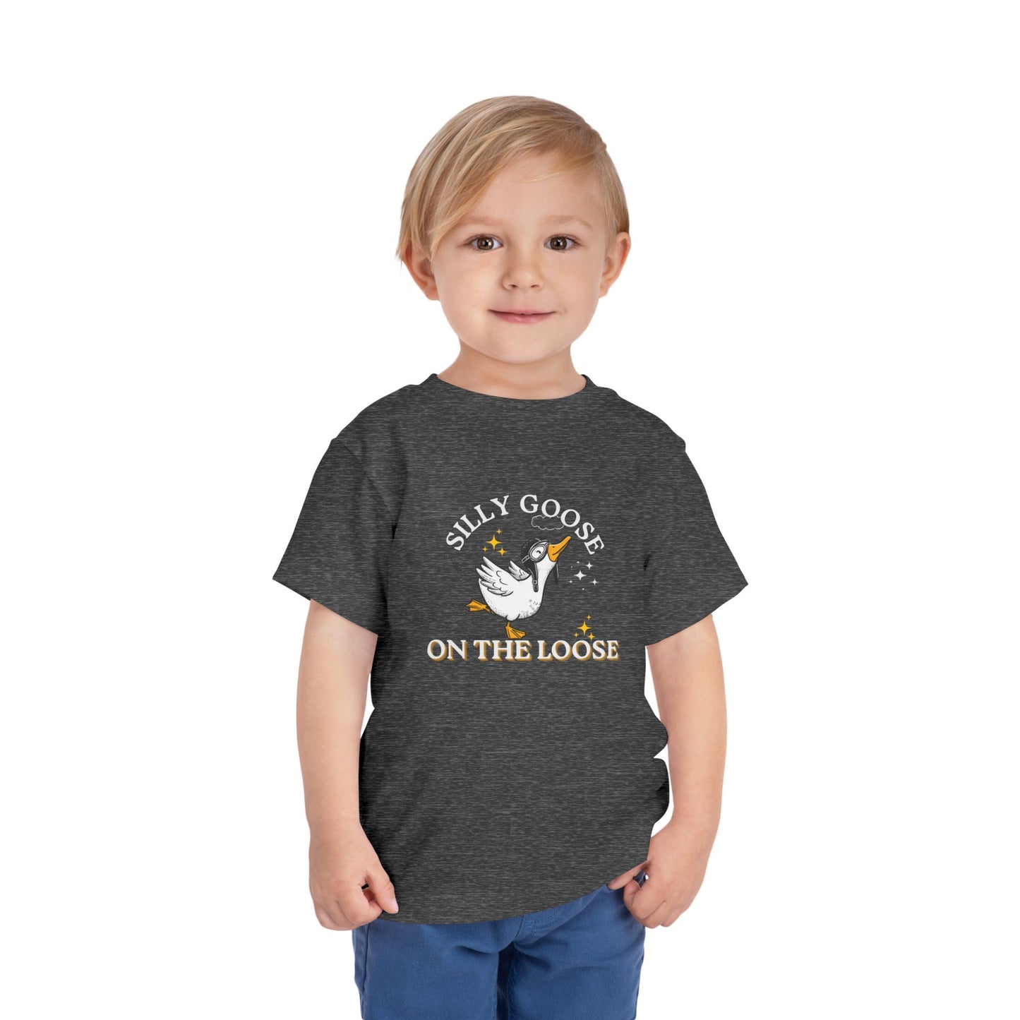 Silly Goose - Unisex Toddler/Kid - Front Print on Light & Dark Tees 👕