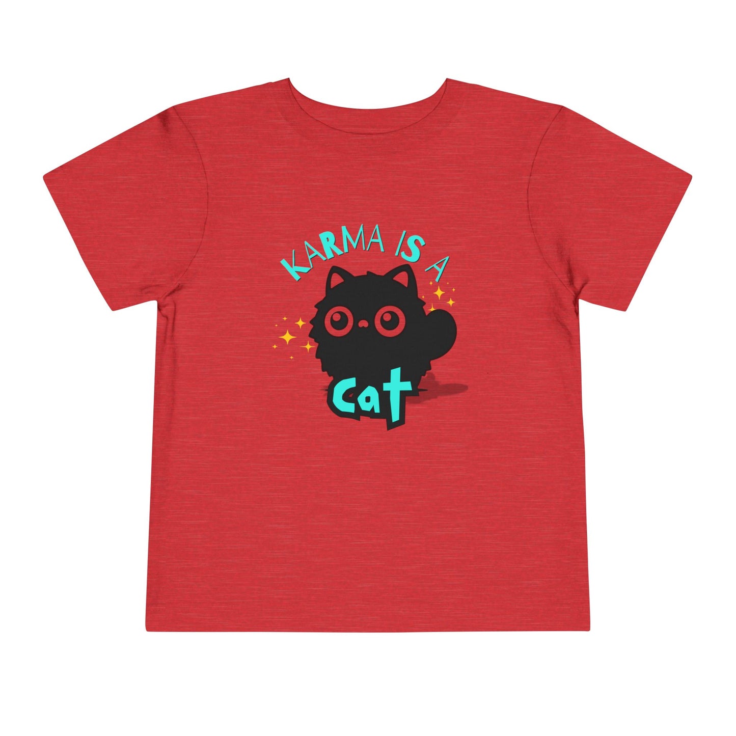 Karma is a Cat - Unisex Toddler/Kid - Front Print on Light & Dark Tees👕