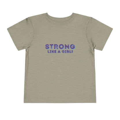 Strong As A Girl - Unisex Toddler/Kid - Front Print on Light & Dark Tees 👕