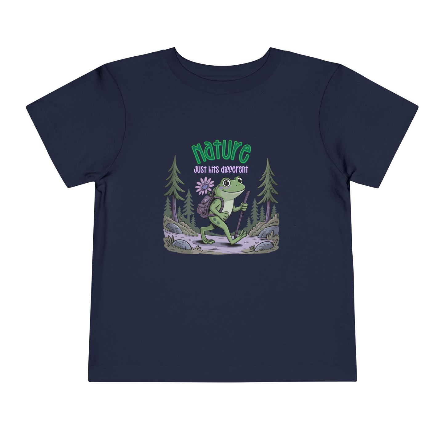 Nature Hits Different - Unisex Toddler/Kid - Front  Print on Light & Dark Tees 👕