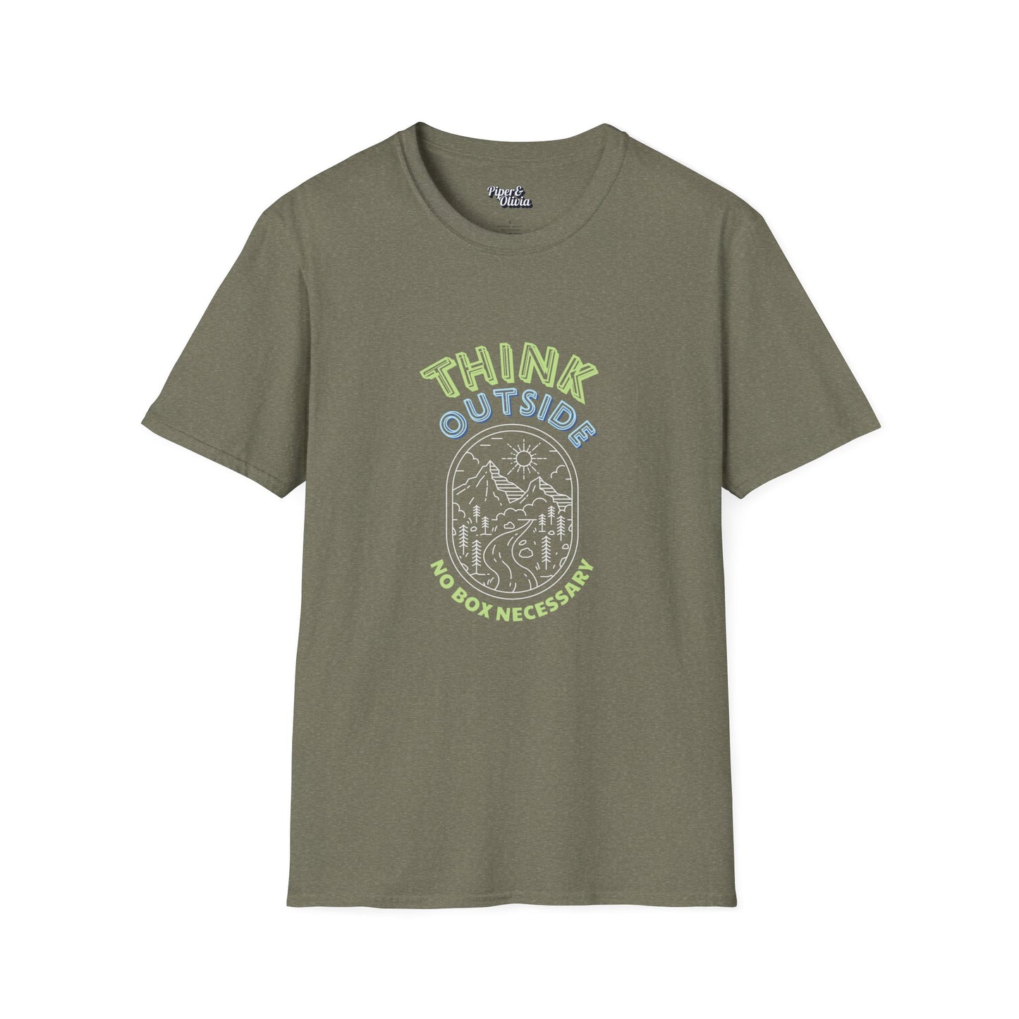 Think Outside - Unisex - On Dark and Light Colored Tee👕