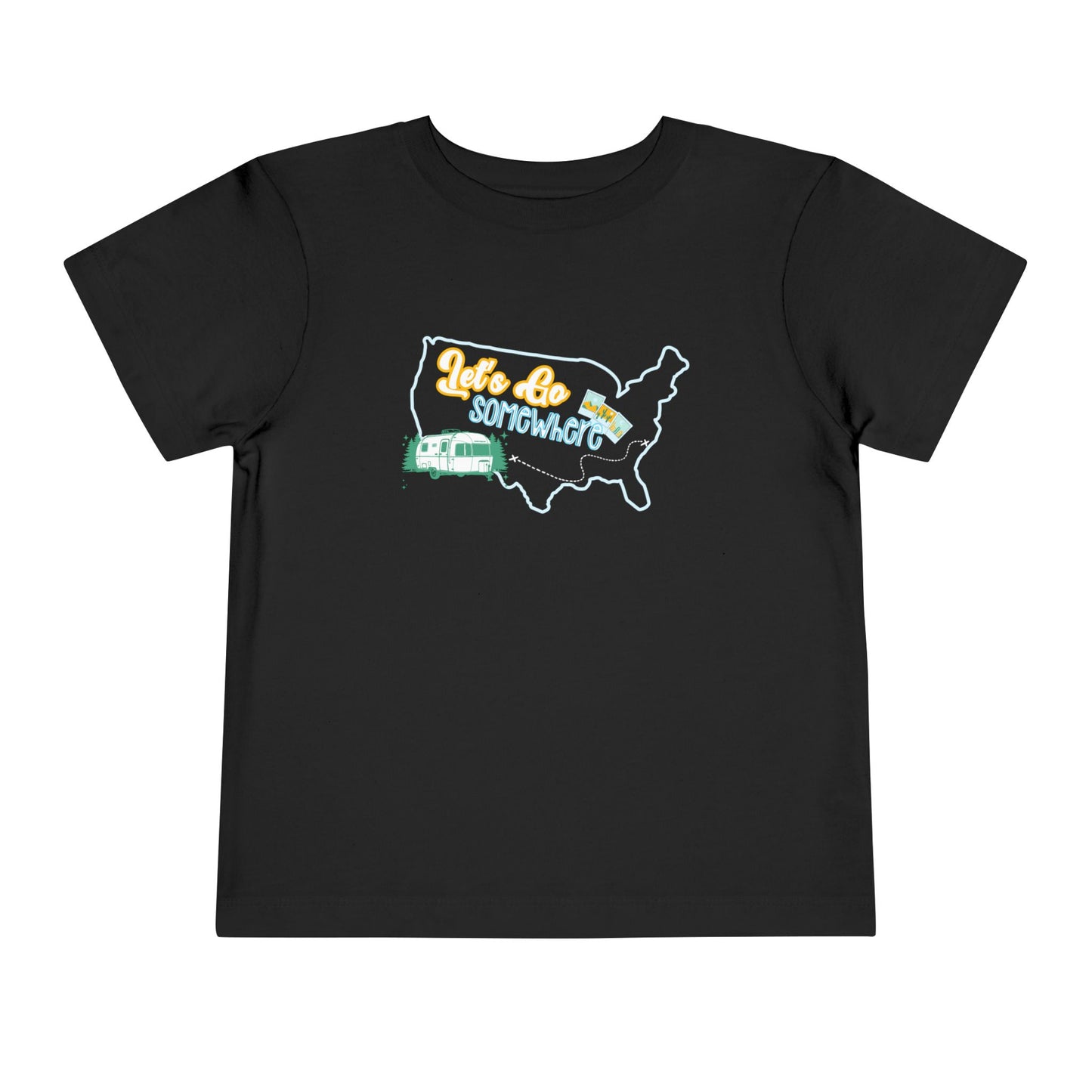 Let's Go Somewhere - Unisex Toddler/Kid - Front Print on Light & Dark Tees👕