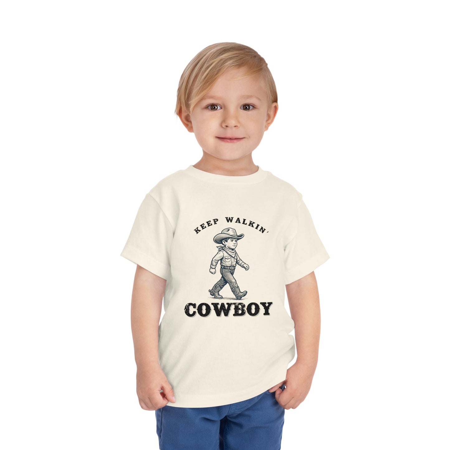 Keep Walkin Cowboy - Unisex Toddler/Kid - Front Print on Light & Dark Tees👕