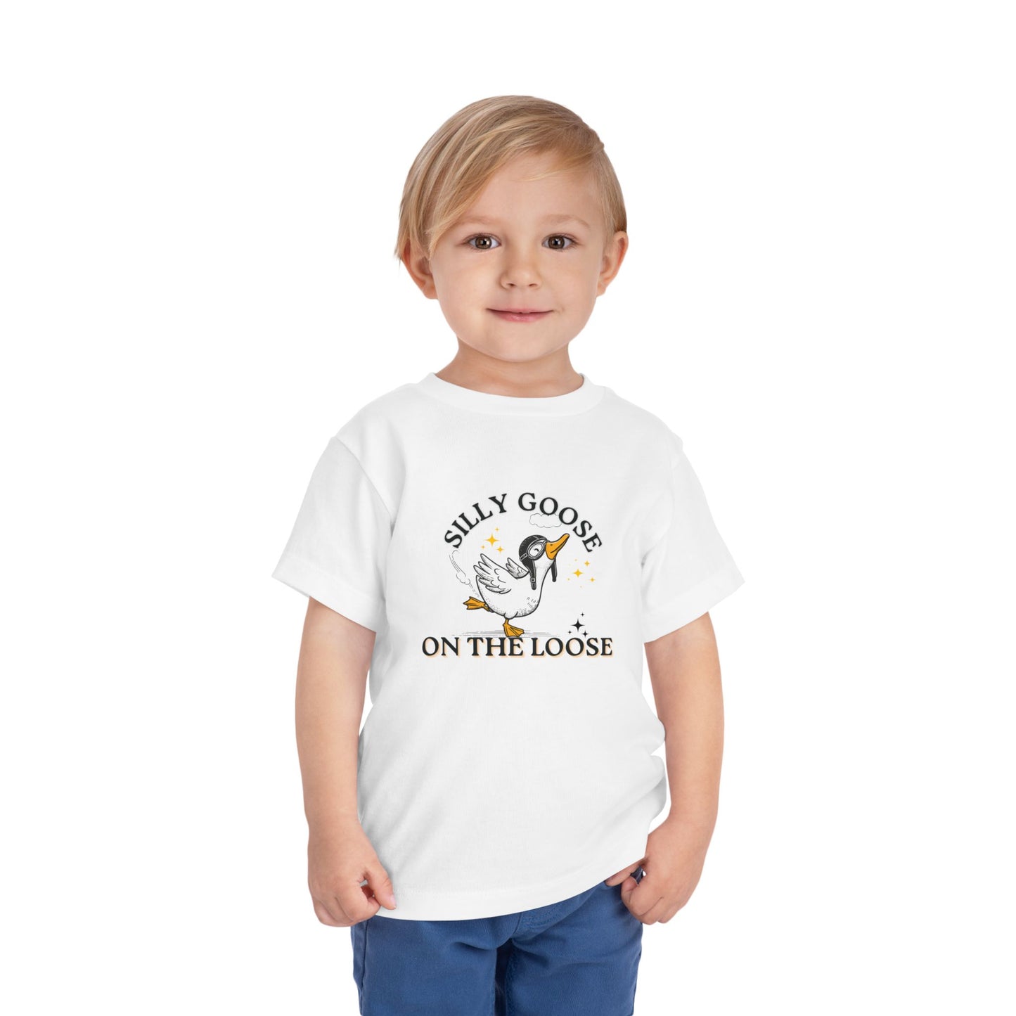 Silly Goose - Unisex Toddler/Kid - Front Print on Light & Dark Tees 👕