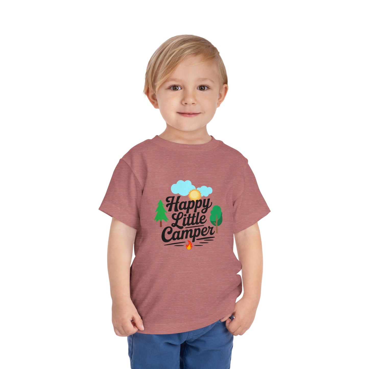 Happy Little Camper - Unisex Toddler/Kid - Front  Print on Light & Dark Tees 👕