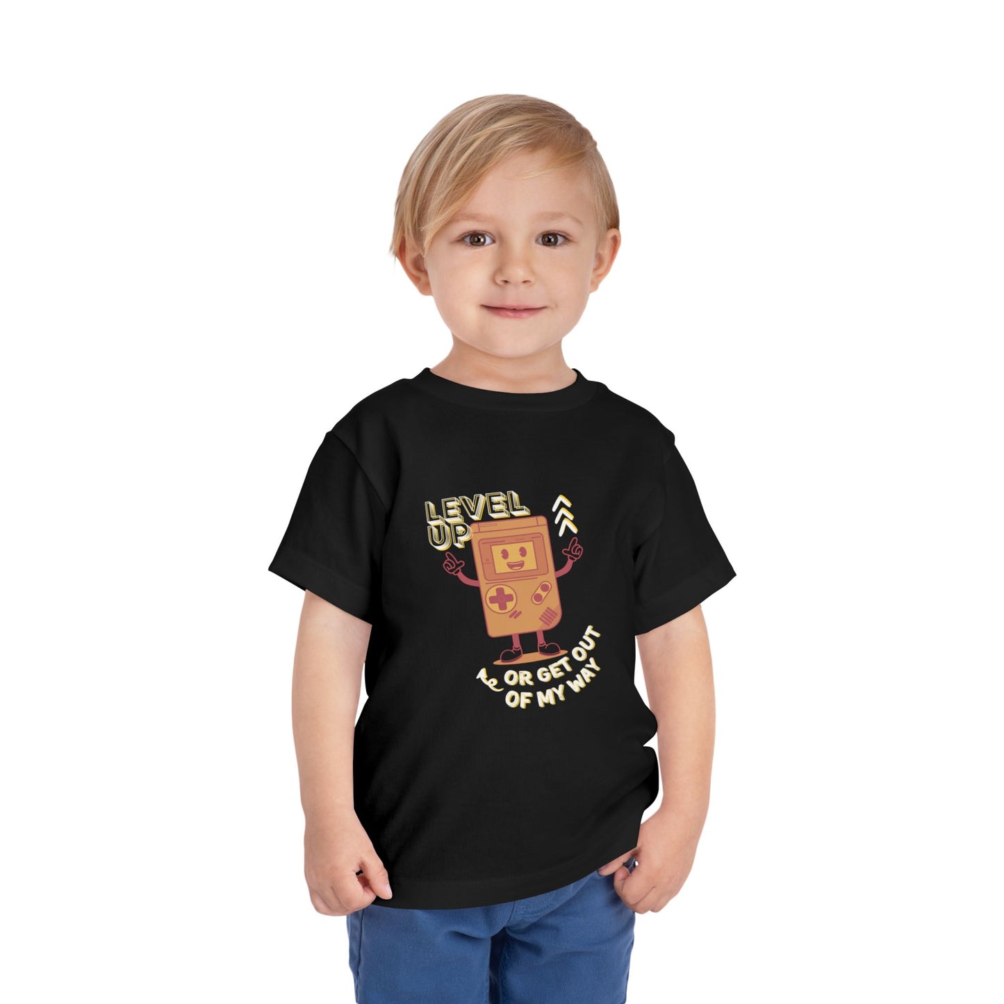 Level Up - Unisex Toddler/Kid - Front  Print on Light & Dark Tees 👕