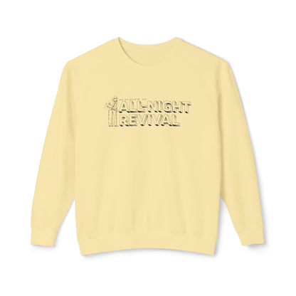 All Night Revival - Unisex - On Dark Lightweight Crewneck Sweatshirt 👕