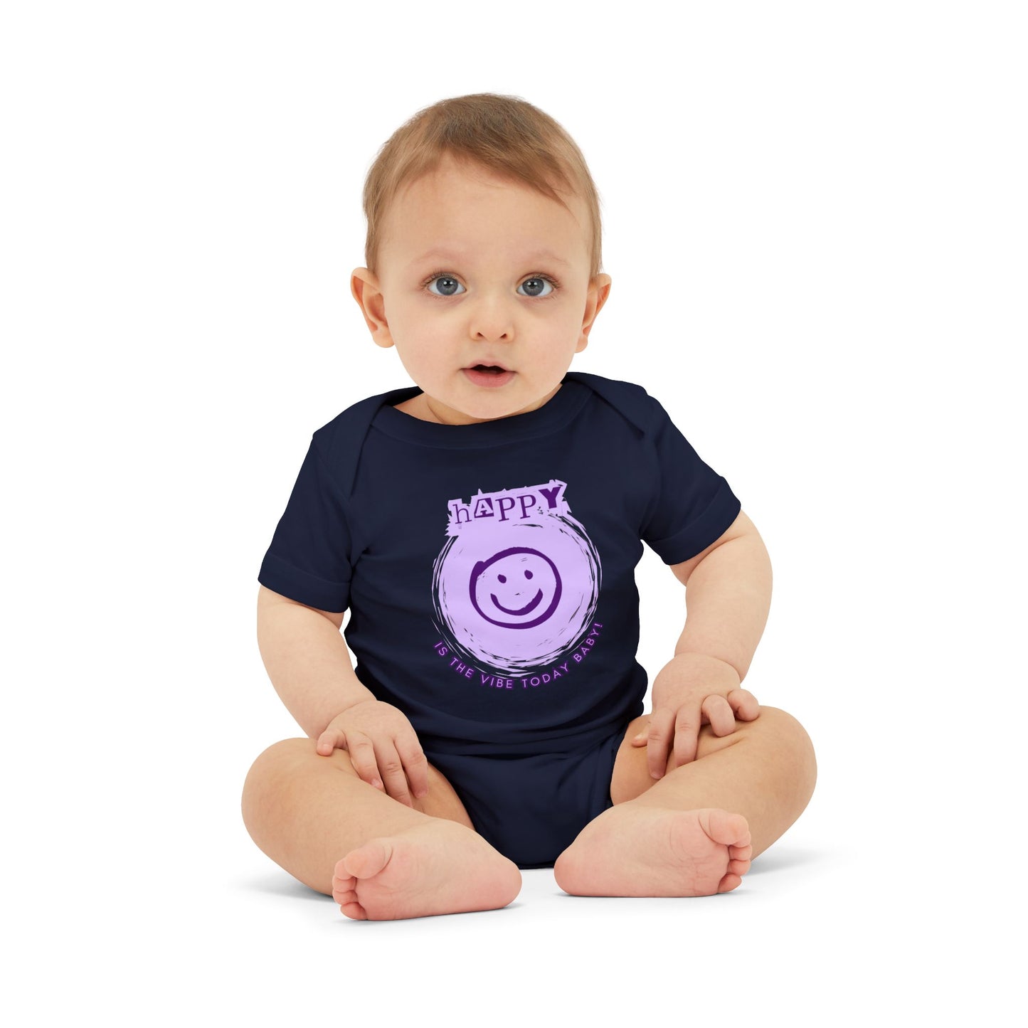 Happy Is The Vibe - Unisex Baby - on Light & Dark Onsies👕