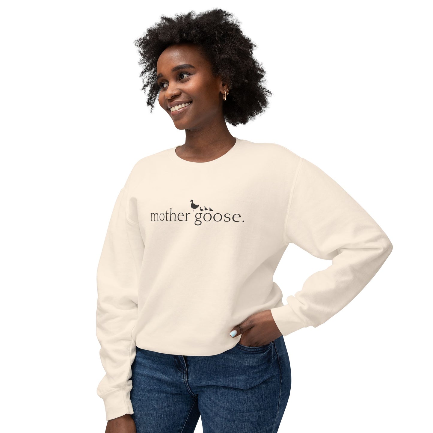 Mother Goose - Unisex - On Dark Lightweight Crewneck Sweatshirt 👕