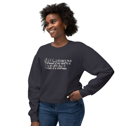 All Night Revival - Unisex - On Dark Lightweight Crewneck Sweatshirt 👕