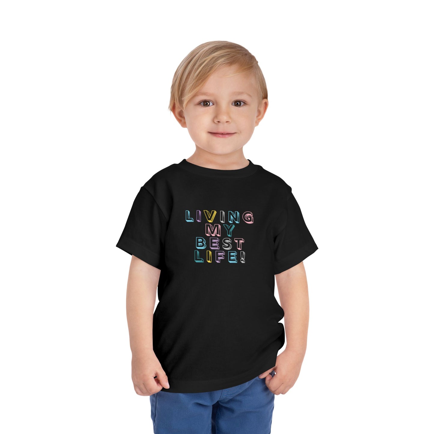 Living My Best Life - Unisex Toddler/Kid - Front Print on Light & Dark Tees👕