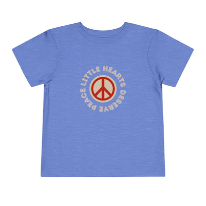 Little Hearts Deserve Peace - Unisex Toddler/Kids - Front Print on Light & Dark Tees👕