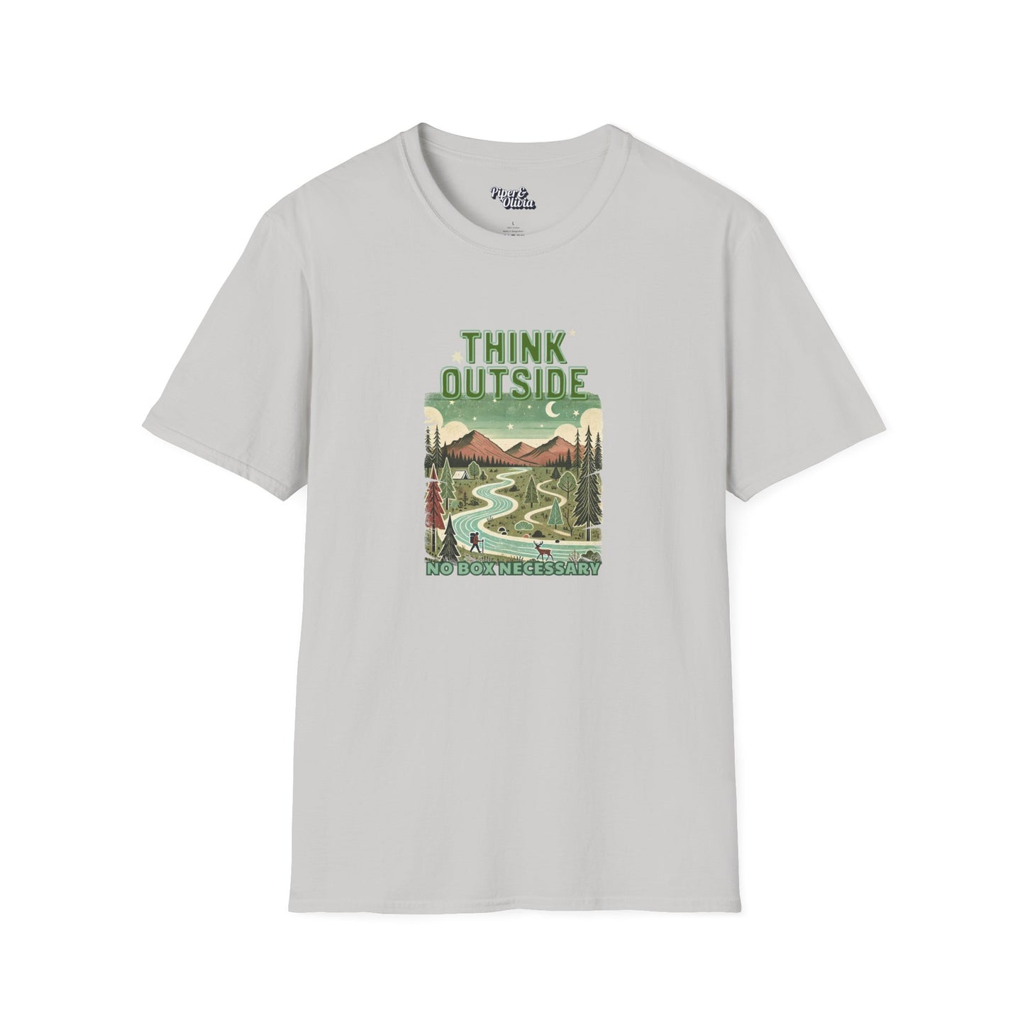 Think Outside - Unisex - On Dark and Light Colored Tee👕