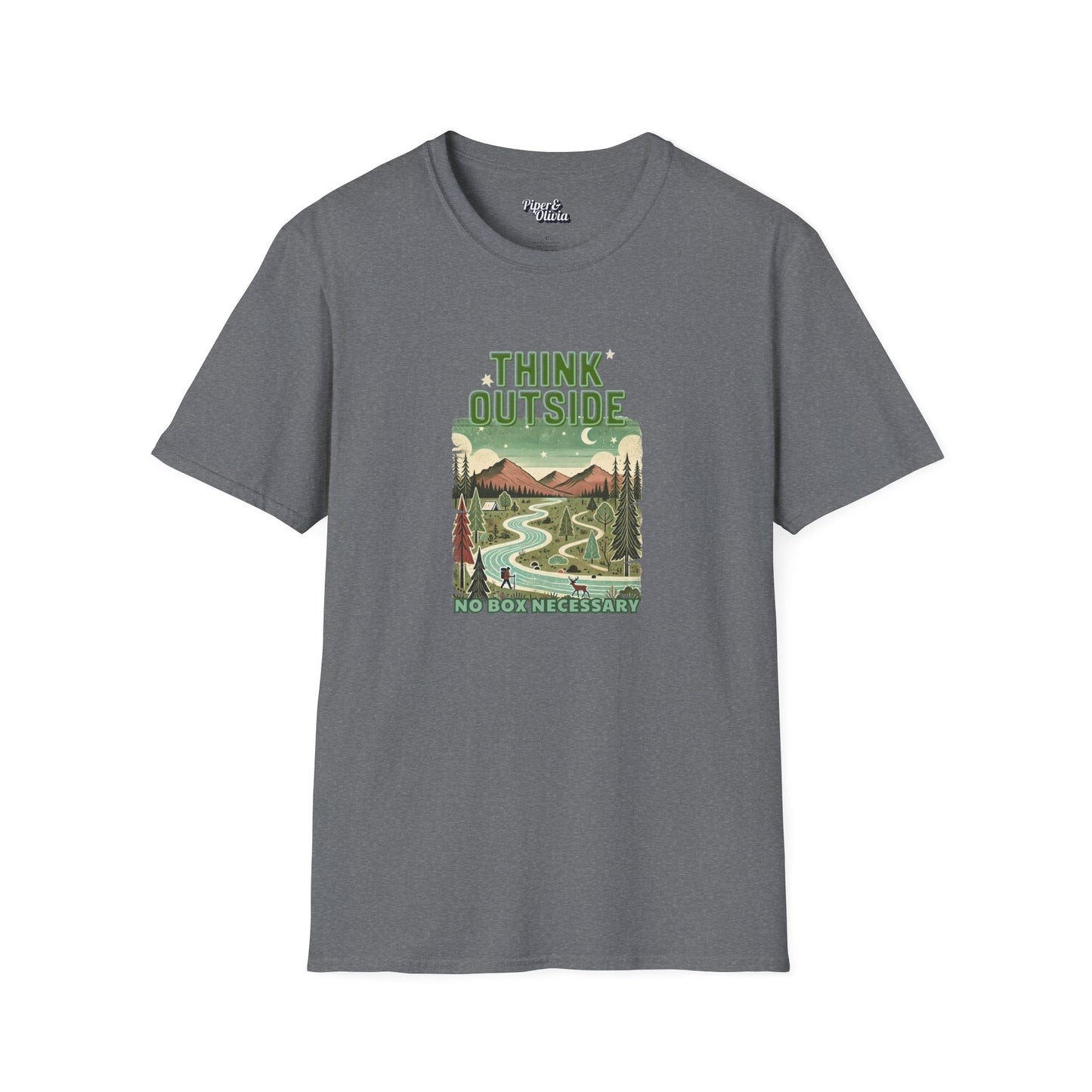 Think Outside - Unisex - On Dark and Light Colored Tee👕