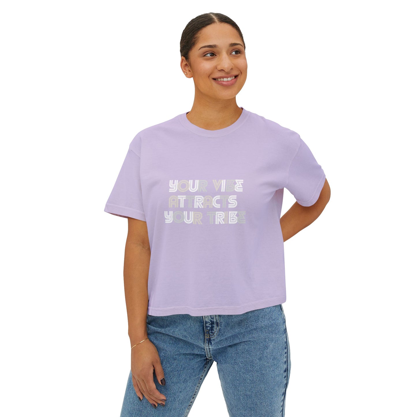 Your Vibe Attracts Your Tribe - Woman's Boxy Tee 👕