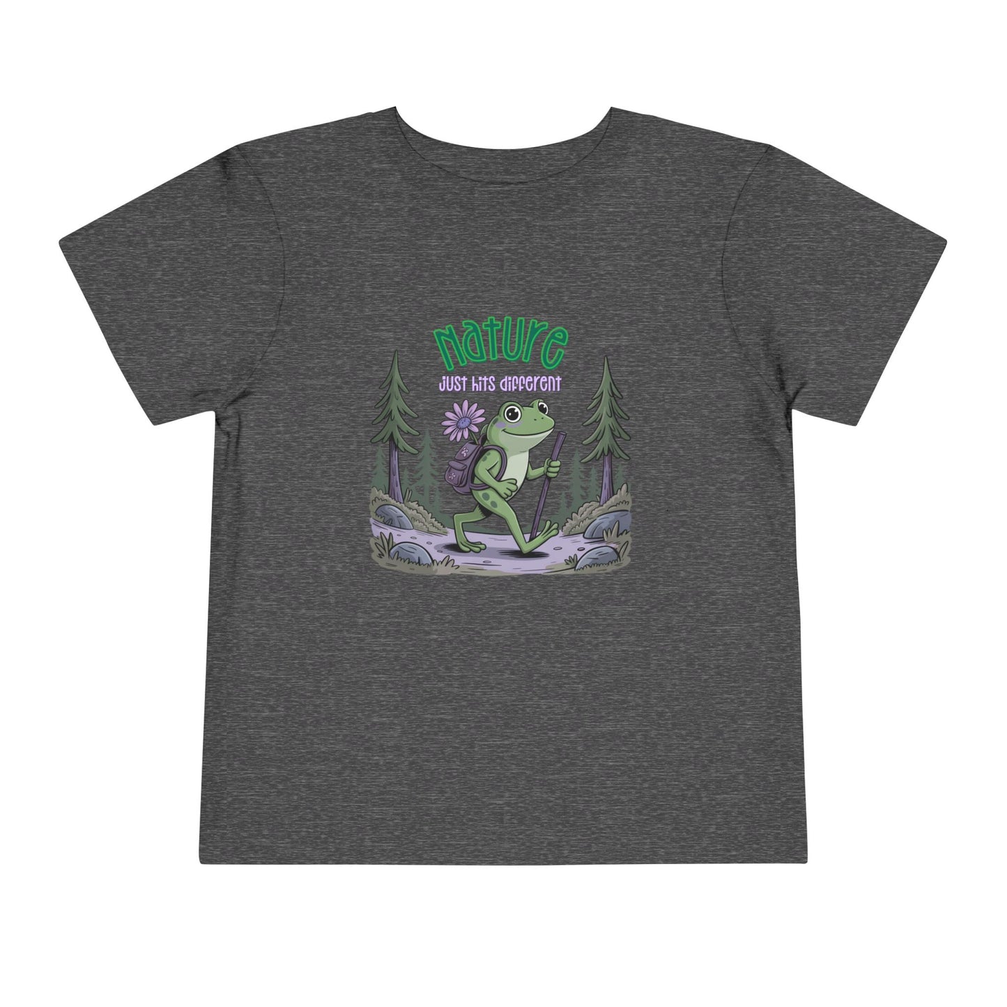 Nature Hits Different - Unisex Toddler/Kid - Front  Print on Light & Dark Tees 👕