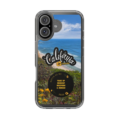Rebuild California  - Phone Case - Clear Cases with Sunset Design📱