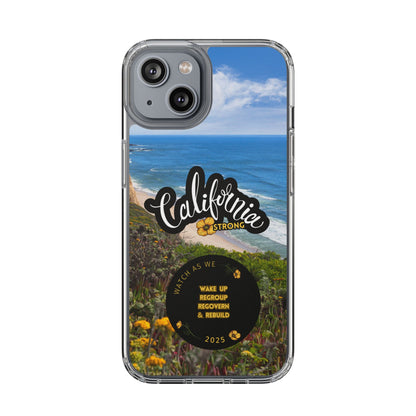 Rebuild California  - Phone Case - Clear Cases with Sunset Design📱