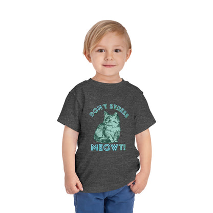 Stress Meowt - Unisex Toddler/Kid - Front  Print on Light & Dark Tees 👕