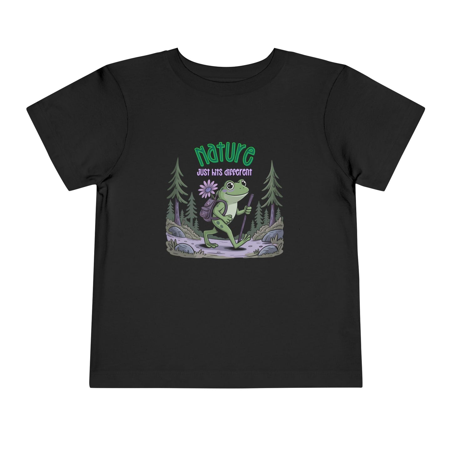 Nature Hits Different - Unisex Toddler/Kid - Front  Print on Light & Dark Tees 👕