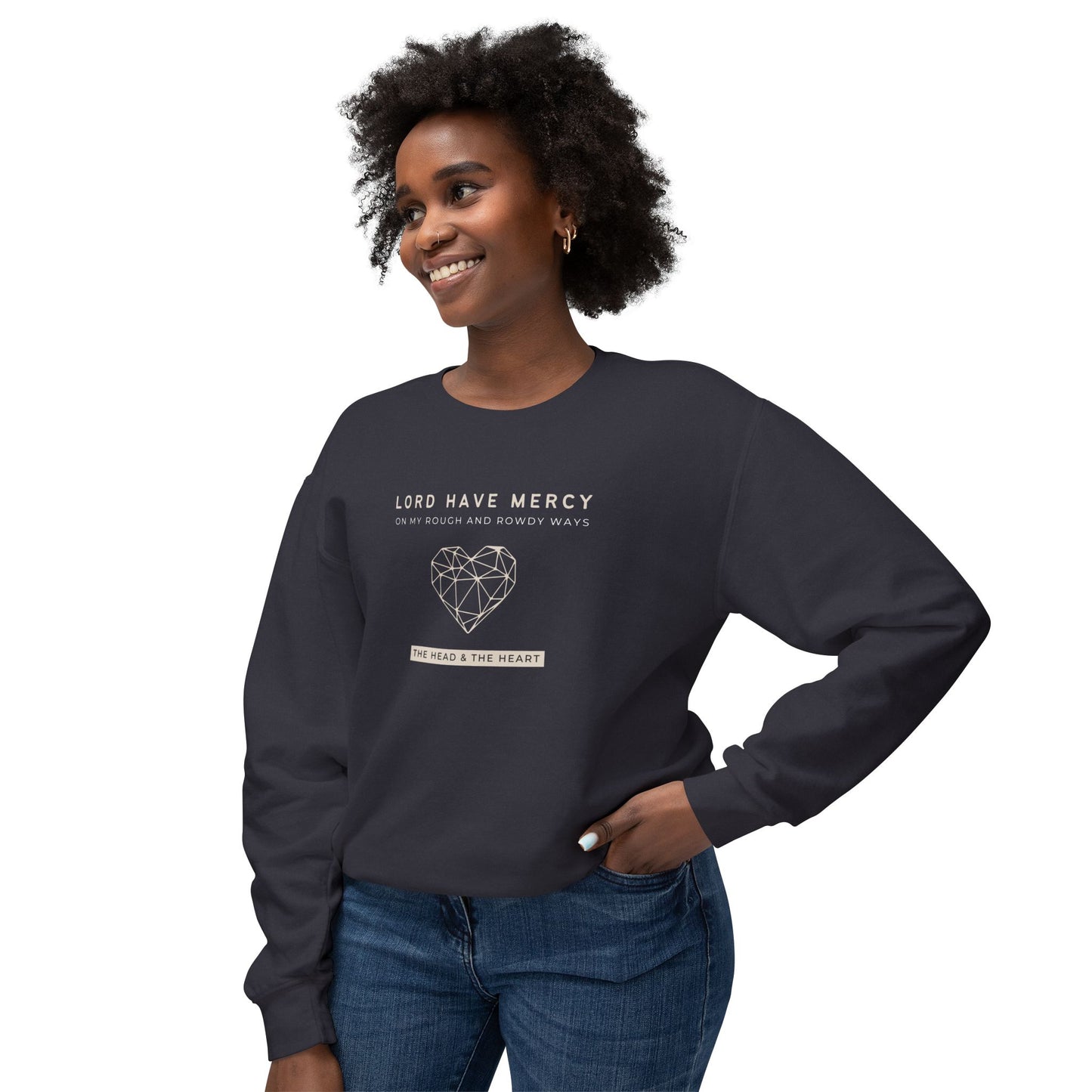 Head & Heart, Have Mercy - Unisex - On Dark Lightweight Crewneck Sweatshirt 👕