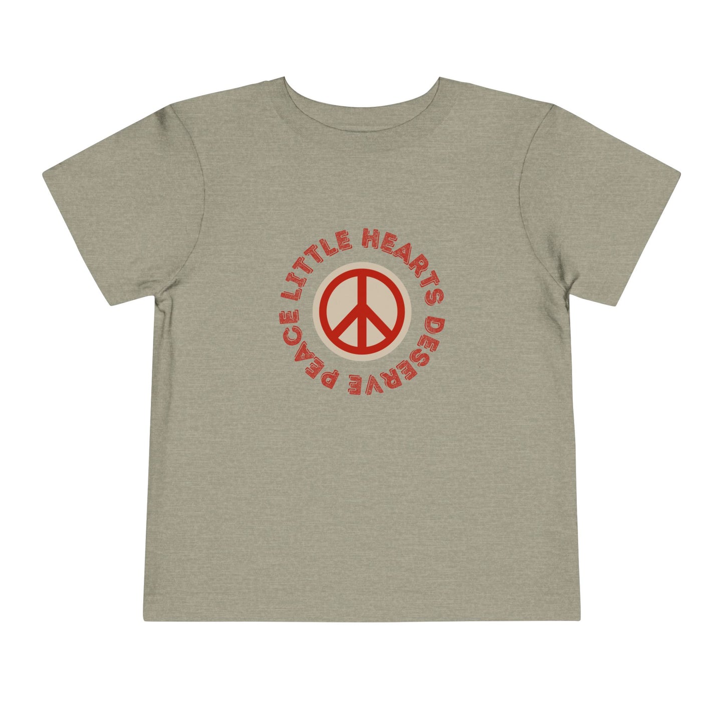 Little Hearts Deserve Peace - Unisex Toddler/Kids - Front Print on Light & Dark Tees👕