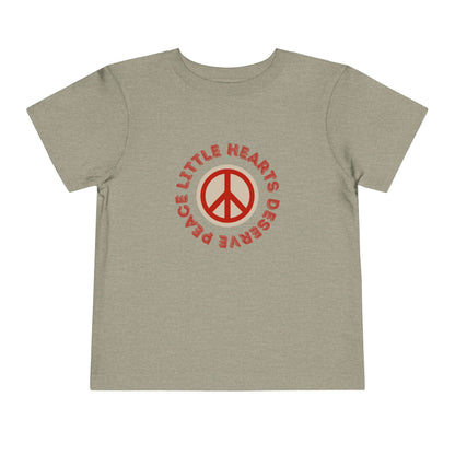 Little Hearts Deserve Peace - Unisex Toddler/Kids - Front Print on Light & Dark Tees👕