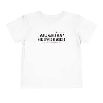 Mind Opened By Wonder - Unisex Toddler/Kid - Front Print on Light & Dark Tees👕