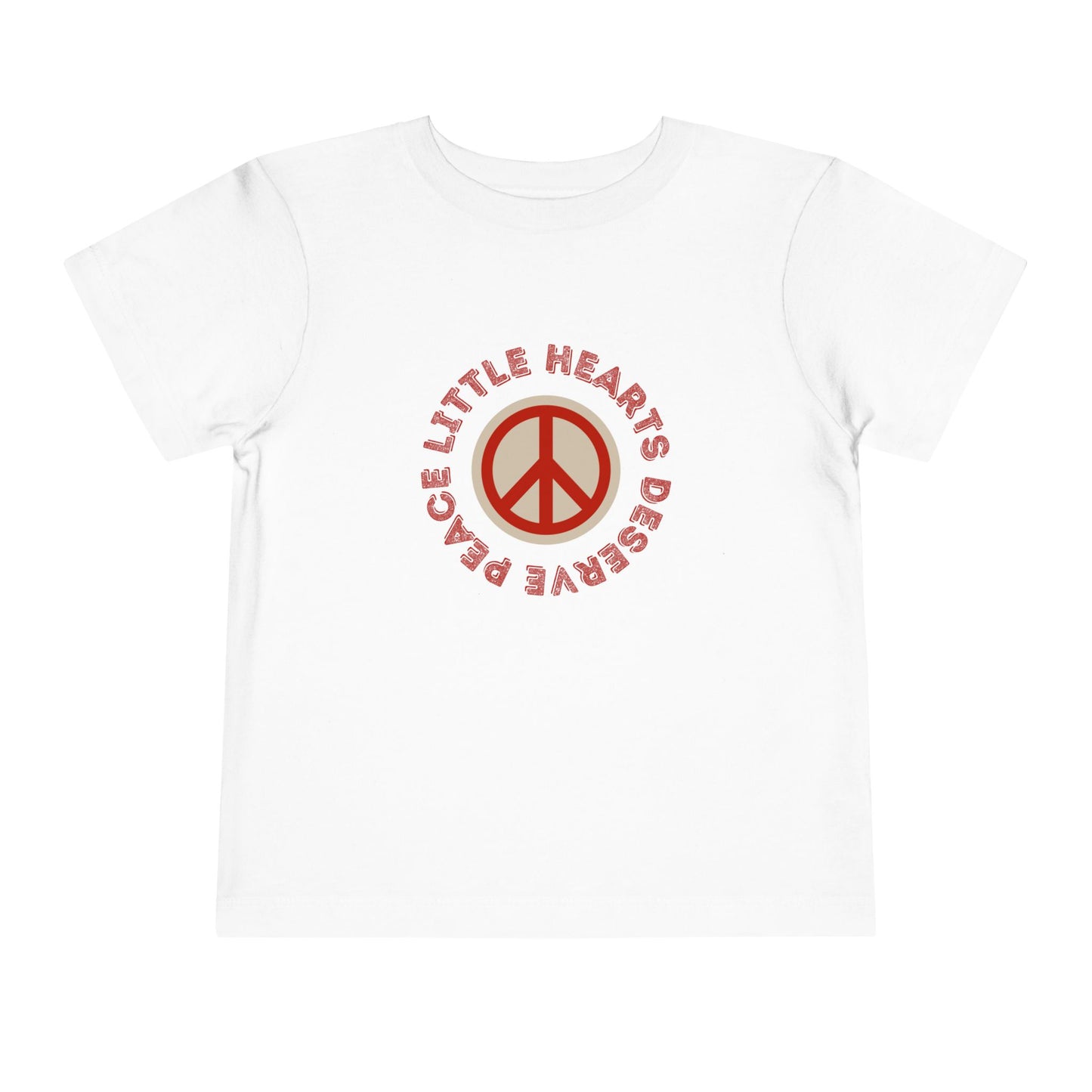 Little Hearts Deserve Peace - Unisex Toddler/Kids - Front Print on Light & Dark Tees👕