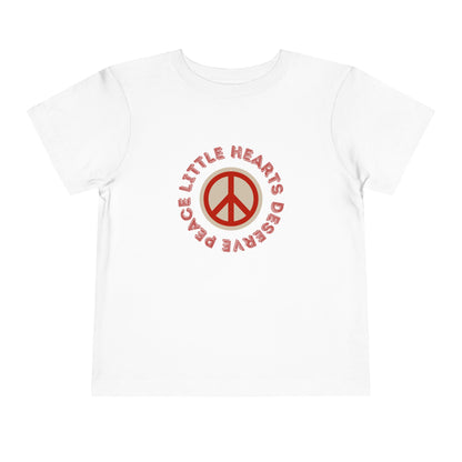 Little Hearts Deserve Peace - Unisex Toddler/Kids - Front Print on Light & Dark Tees👕