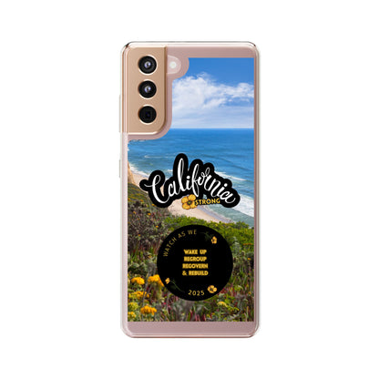 Rebuild California  - Phone Case - Clear Cases with Sunset Design📱