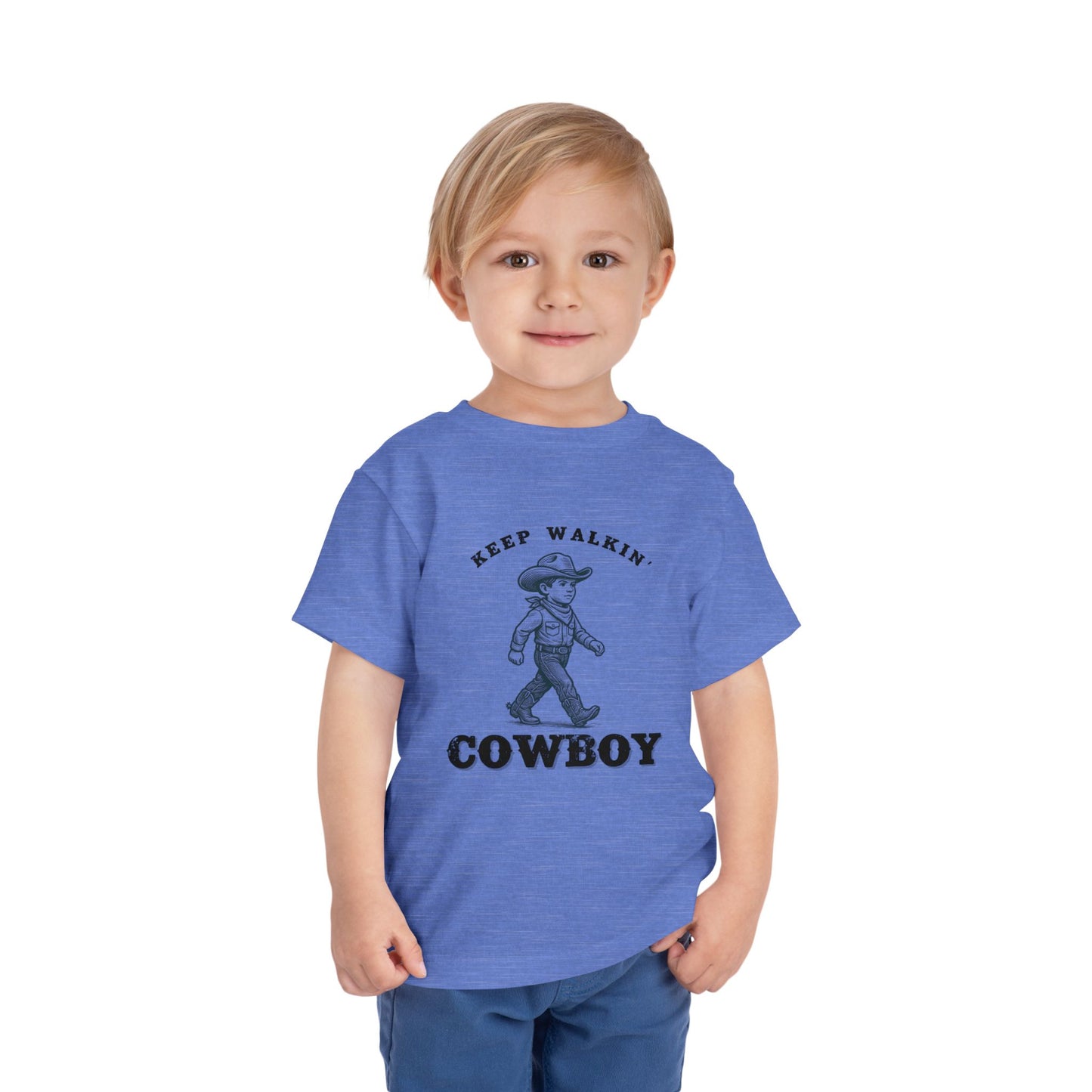 Keep Walkin Cowboy - Unisex Toddler/Kid - Front Print on Light & Dark Tees👕