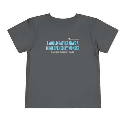 Mind Opened By Wonder - Unisex Toddler/Kid - Front Print on Light & Dark Tees👕