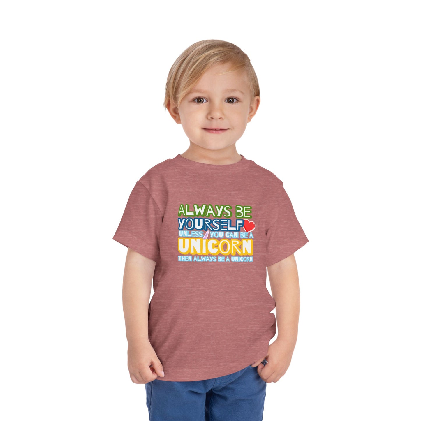 Be A Unicorn - Unisex Toddler/Kid - Front Print on Light & Dark Tees👕