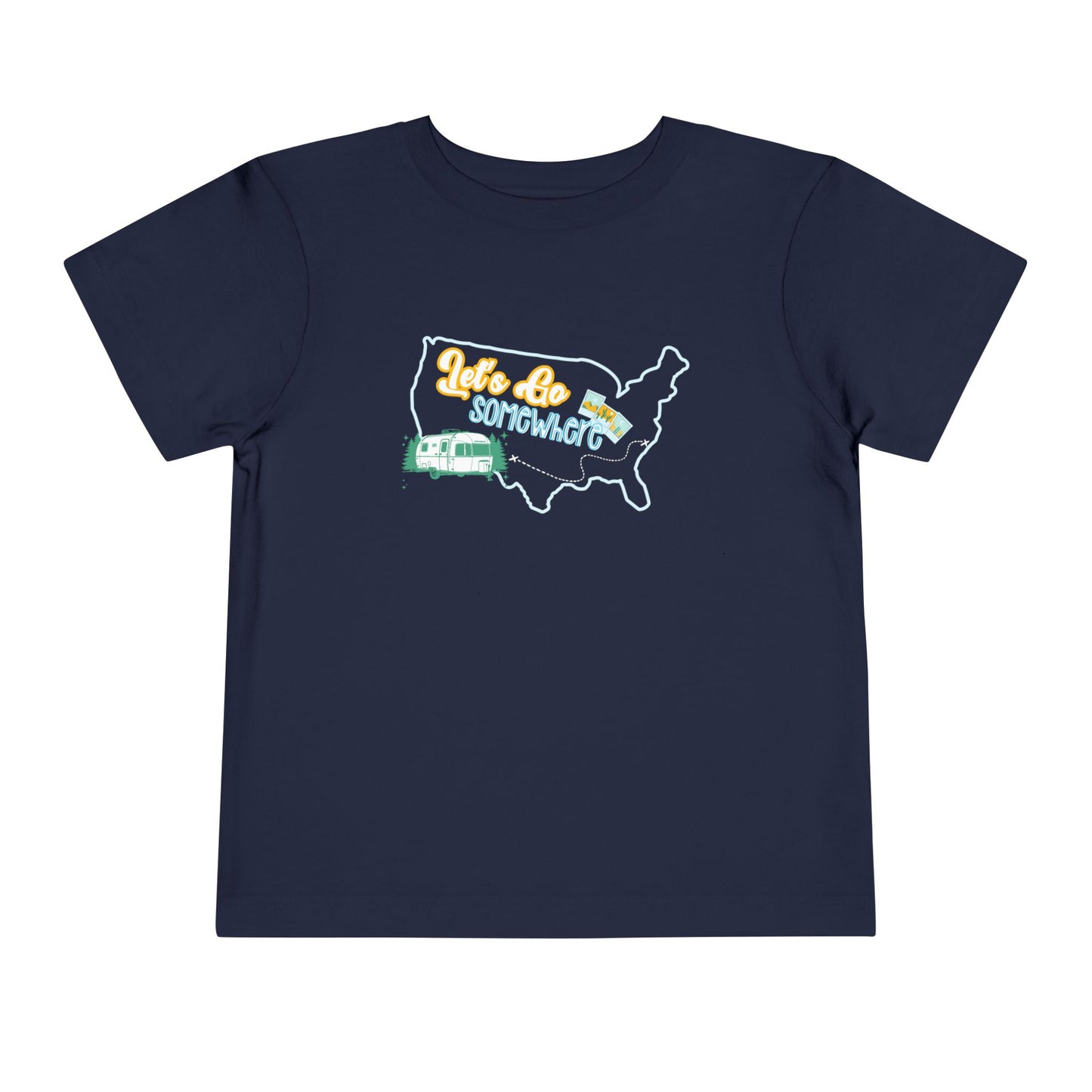 Let's Go Somewhere - Unisex Toddler/Kid - Front Print on Light & Dark Tees👕