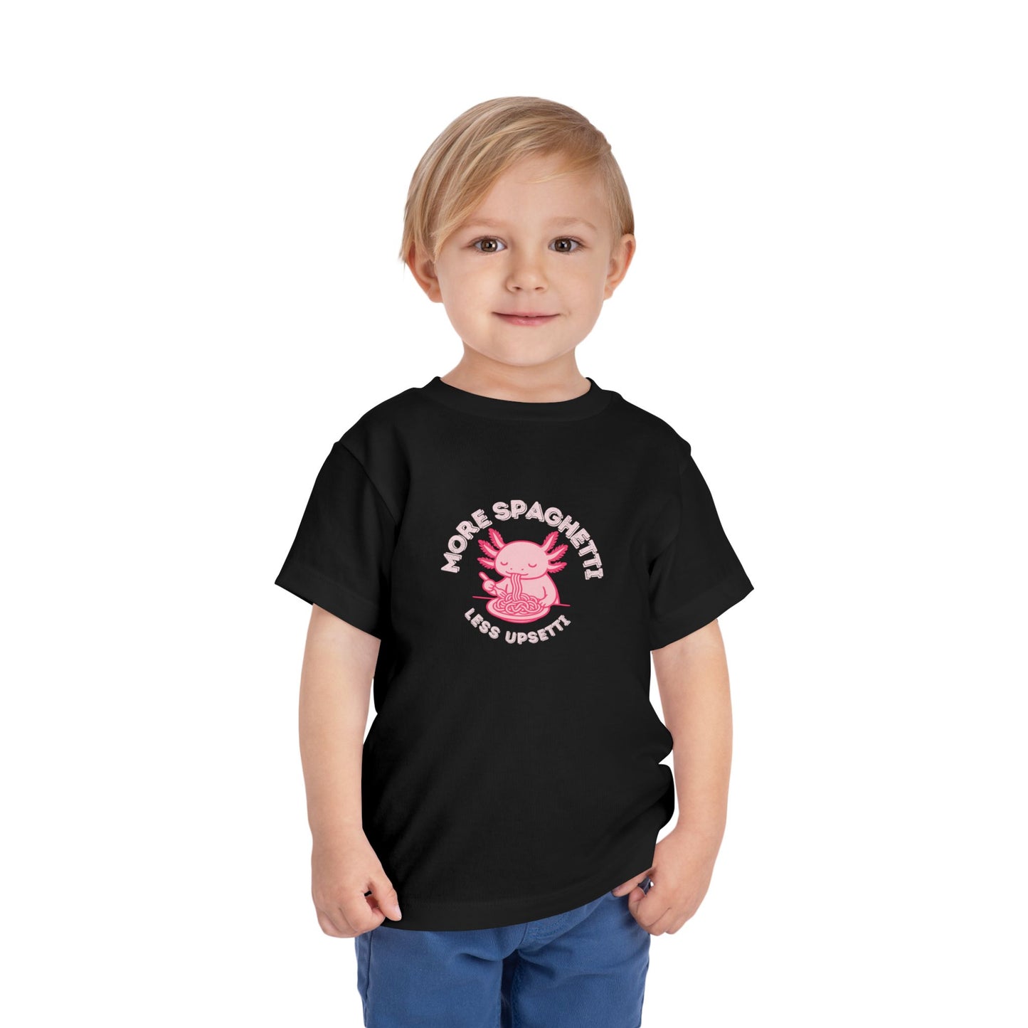 More Spaghetti - Unisex Toddler/Kid - Front Print on Light & Dark Tees👕