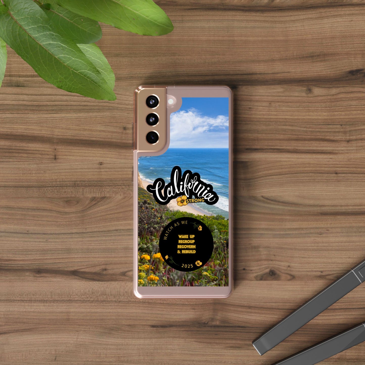 Rebuild California  - Phone Case - Clear Cases with Sunset Design📱
